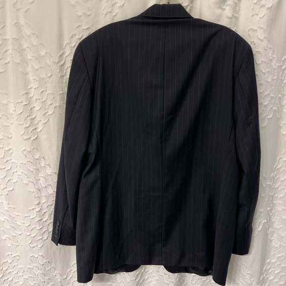 Ralph Lauren Dillards Blue Pinstriped Suit Jacket Mens 41R Sport Coat Blazer - Picture 2 of 16